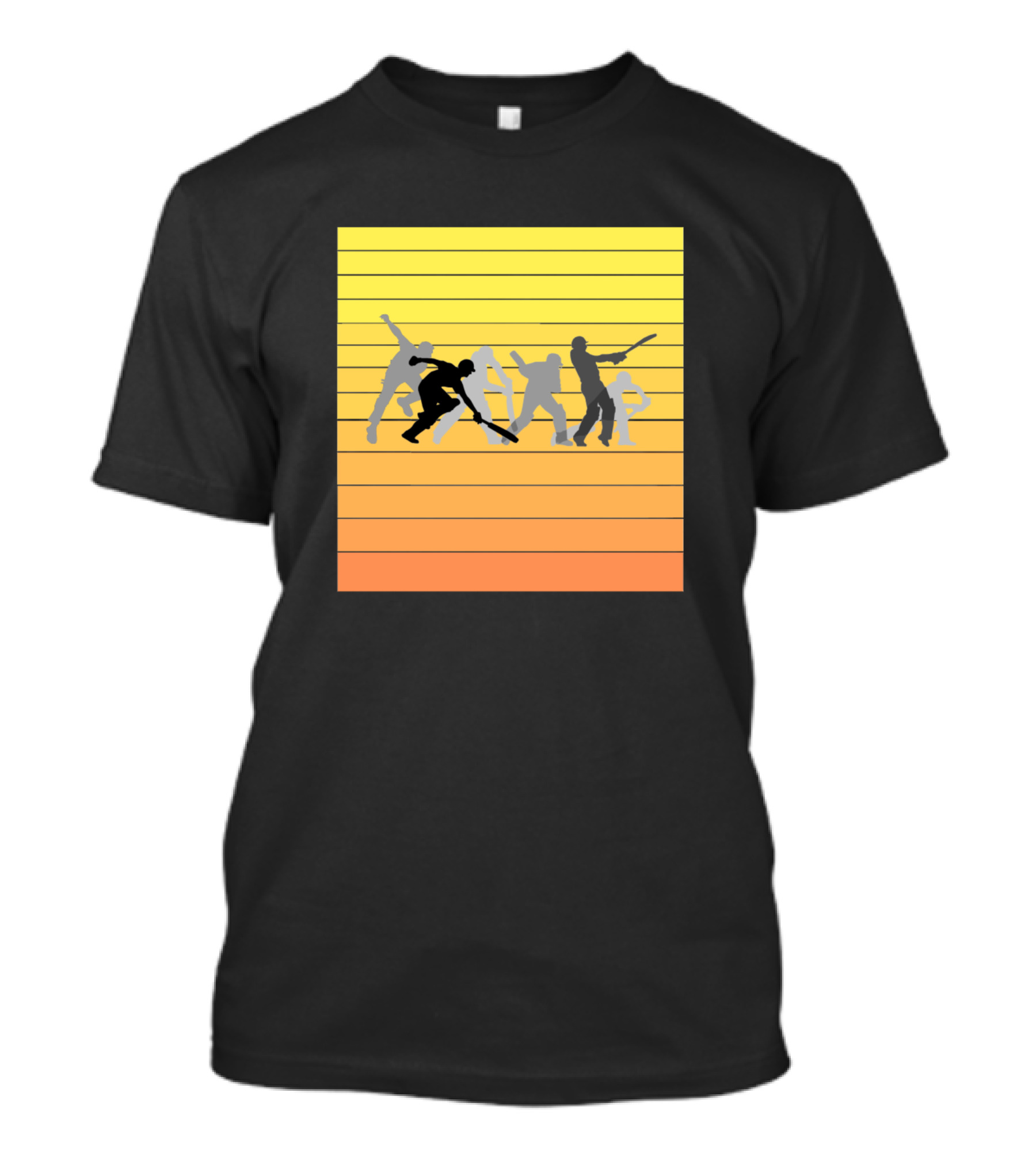 Cricket Is My Life Sunset Players T-Shirt