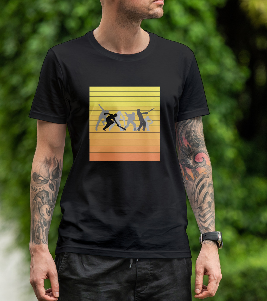 Cricket Is My Life Sunset Players T-Shirt