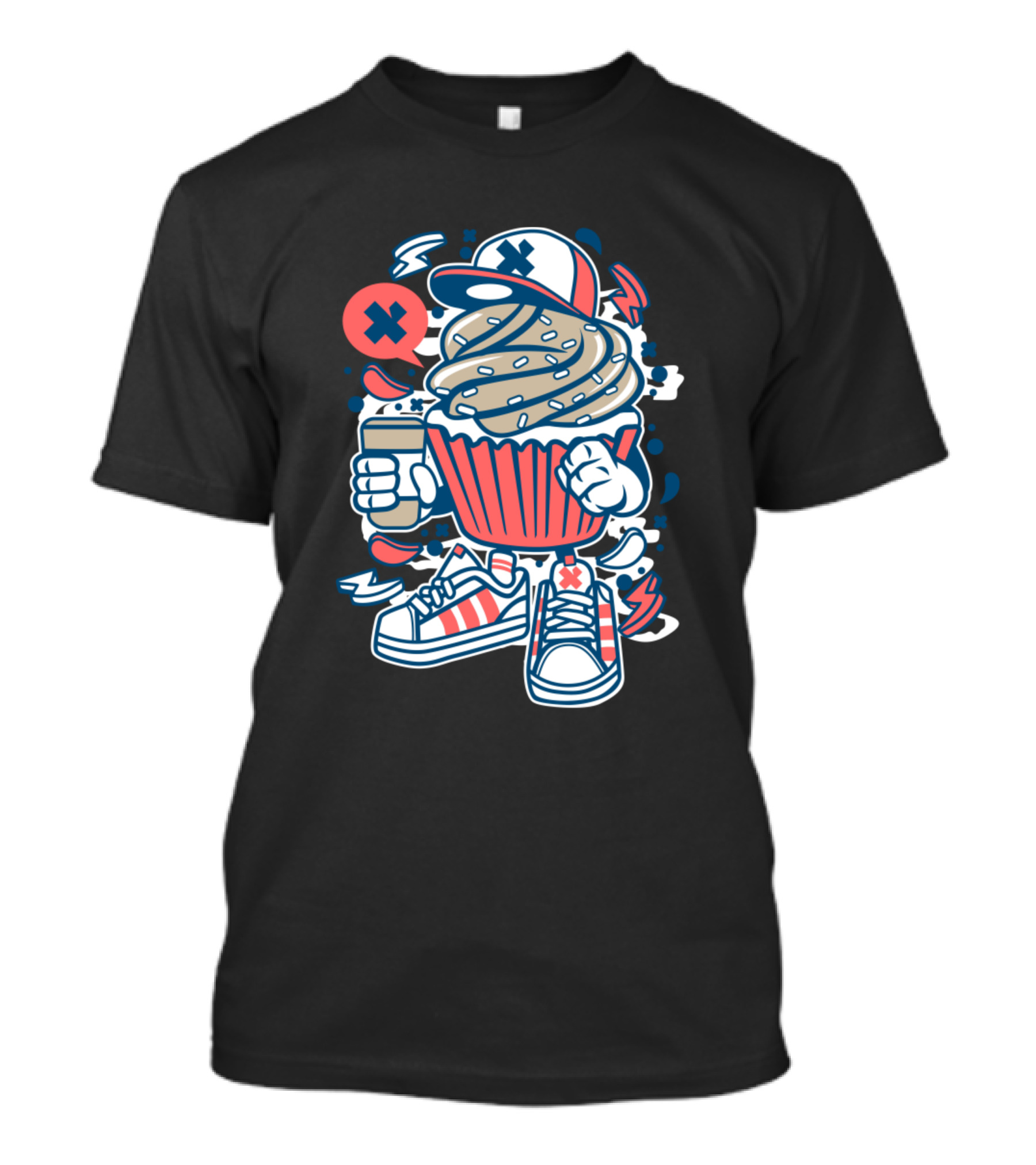 Cupcake In Street Style For Animated Characters Comics And Pop Culture T-Shirt