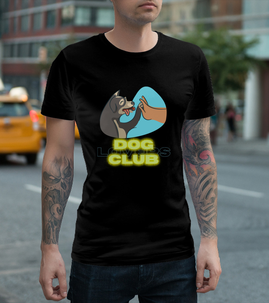 Dog Lovers Club High-Five Paws and Hands Connection T-Shirt