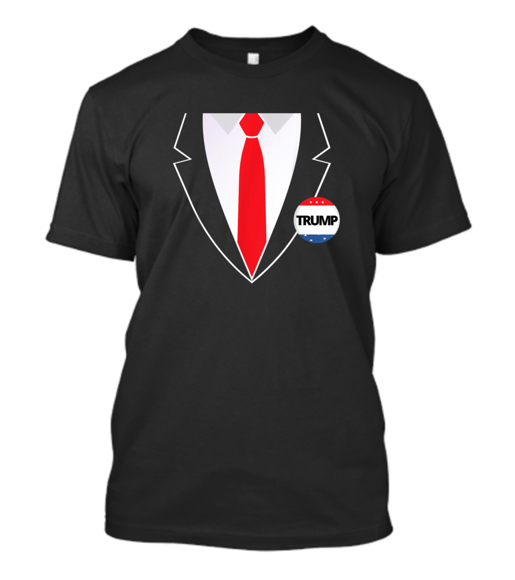Donald Trump Suit Red Tie Trump Badge T-Shirt