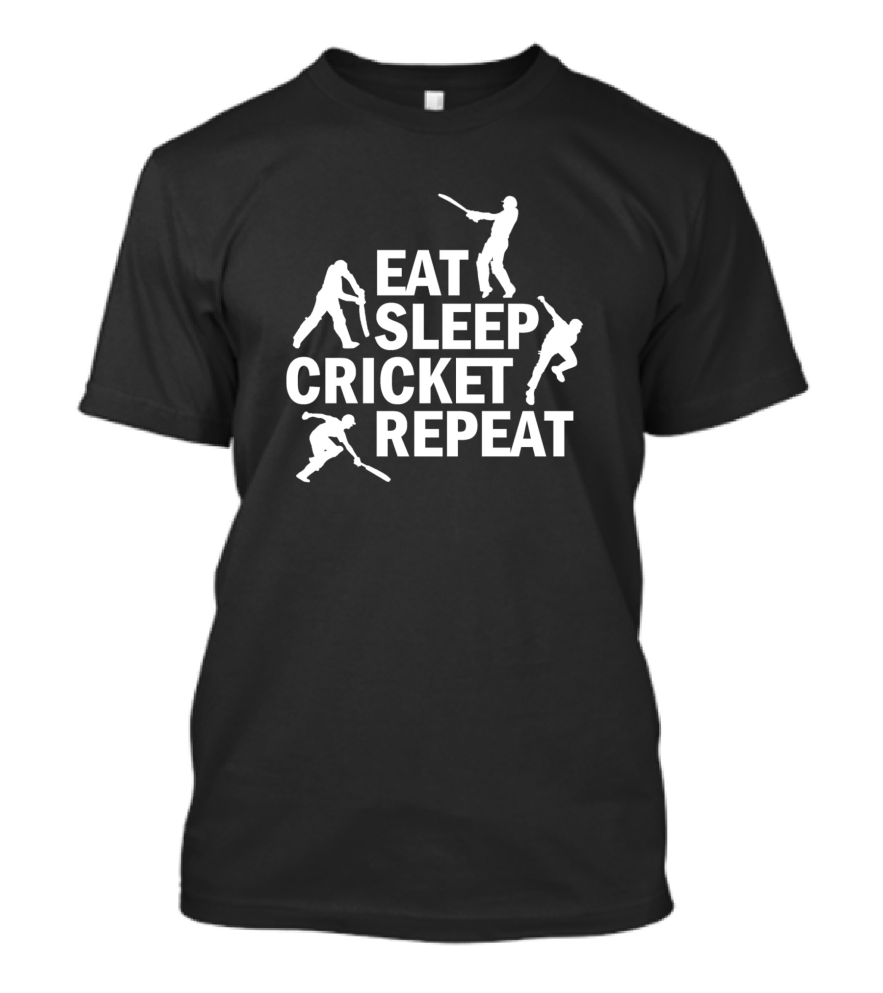Eat Sleep Cricket Repeat Batting T-Shirt