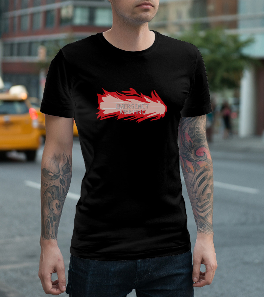 Emergency Meeting Among Us Flame T-Shirt