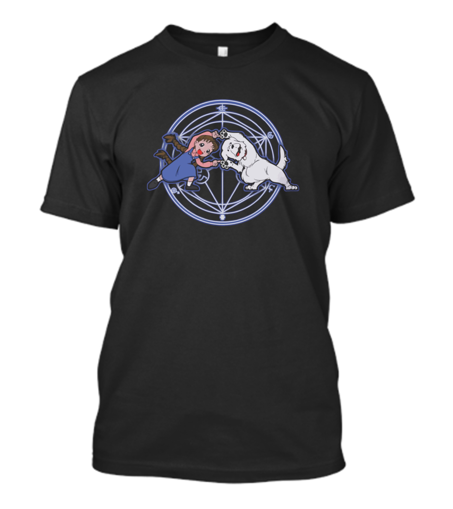 Fullmetal Alchemist Brotherhood Edward Elric And White Creature Alchemy Circle T-Shirt