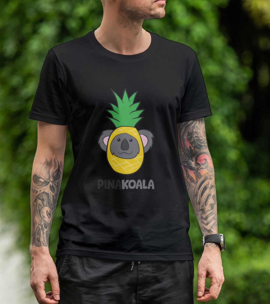 Pina Koala Funny Pineapple Colada Cute Koala T-Shirt