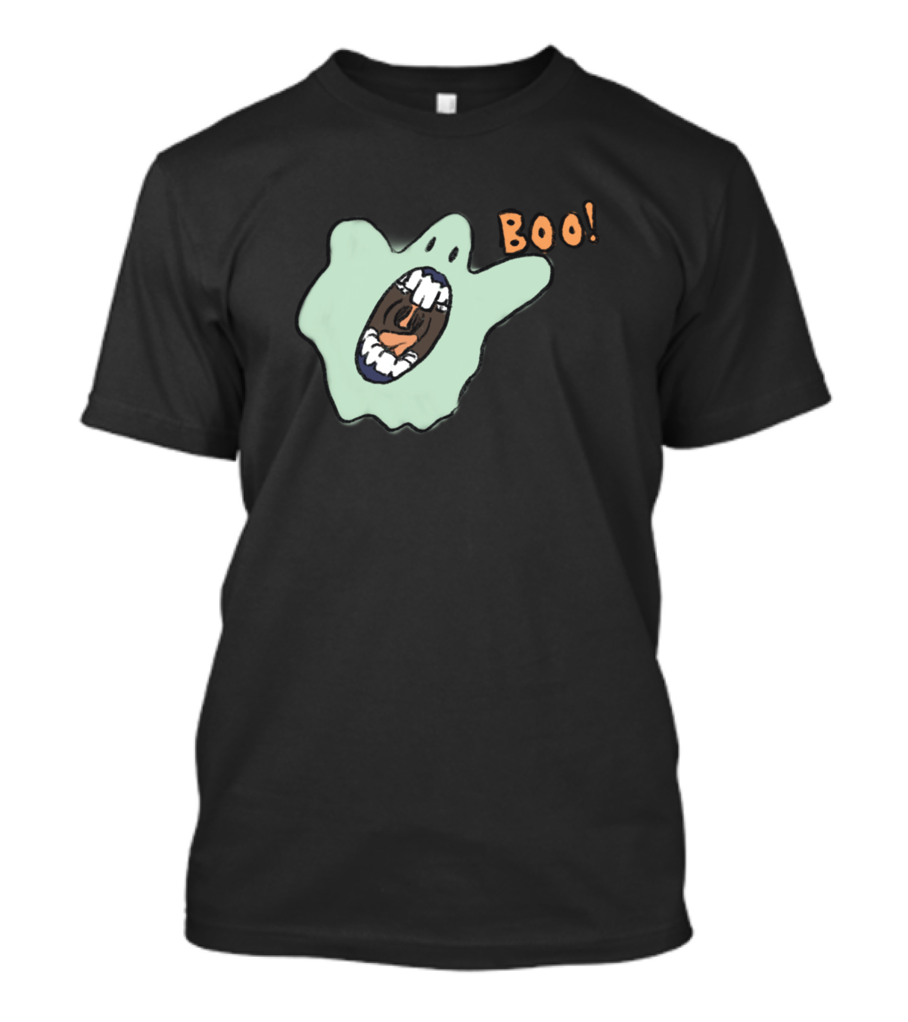 Boo Ghost Dude Halloween Scream T-Shirt