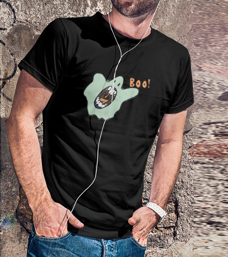 Boo Ghost Dude Halloween Scream T-Shirt