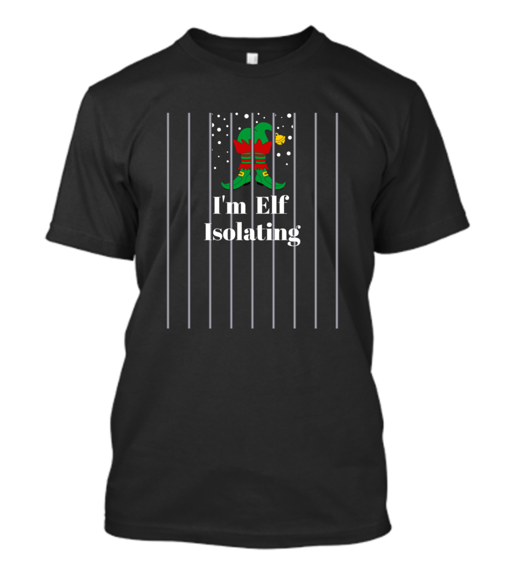 I'm Elf Isolating Christmas Prison Bars T-Shirt