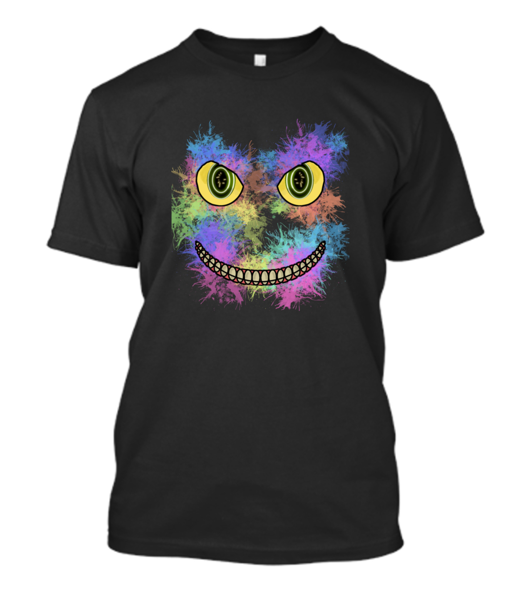 Mystical Colorful Monster Face With Big Eyes And Grinning Teeth T-Shirt