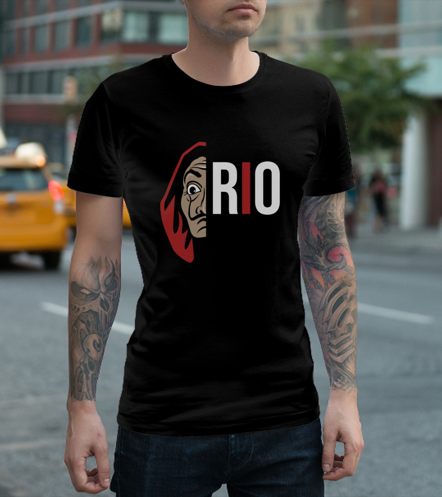 La Casa De Papel Rio Face Icon Salvador Dali Mask T-Shirt