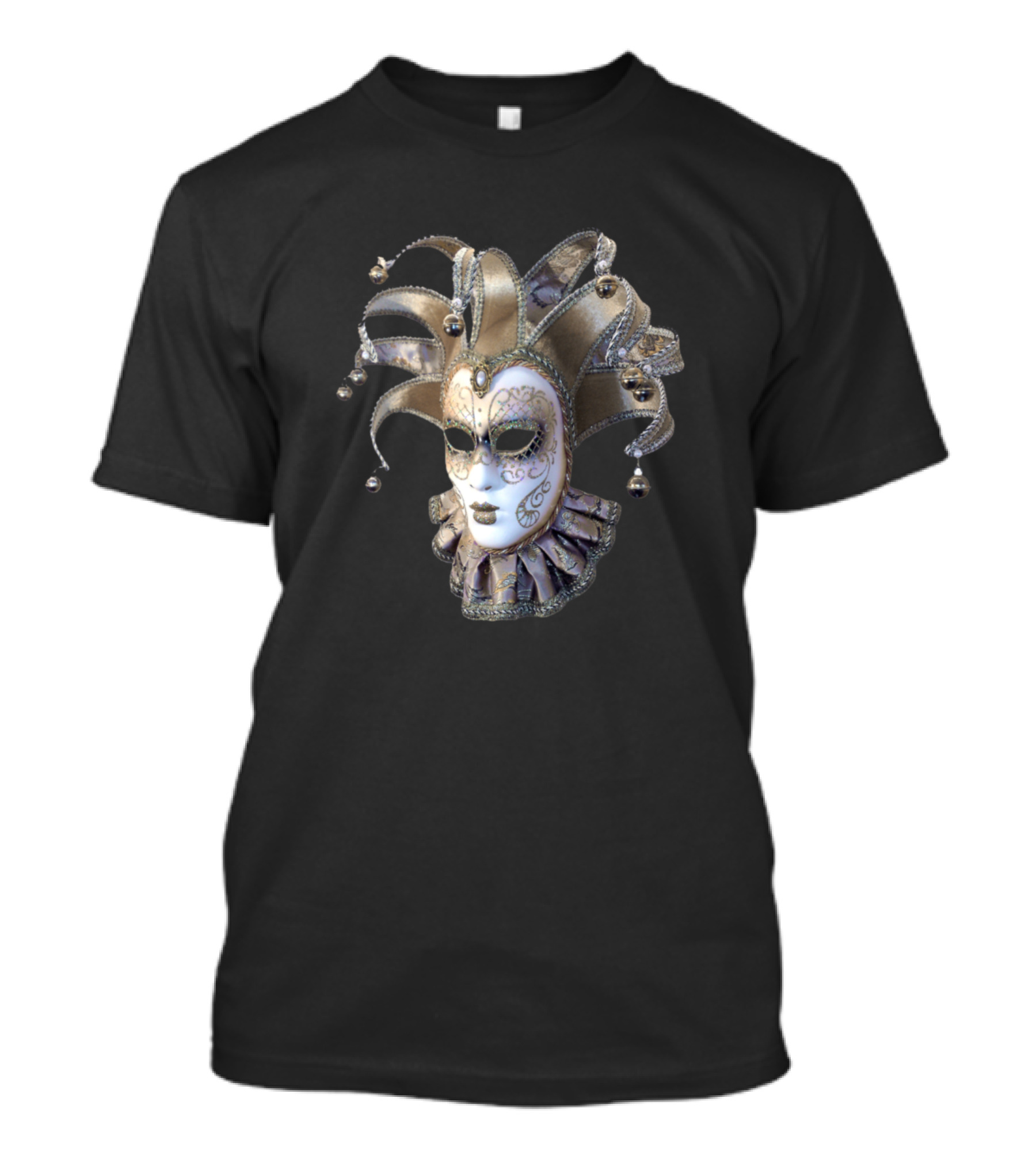 Mardi Gras Fat Tuesday Louisiana Jester Mask T-Shirt