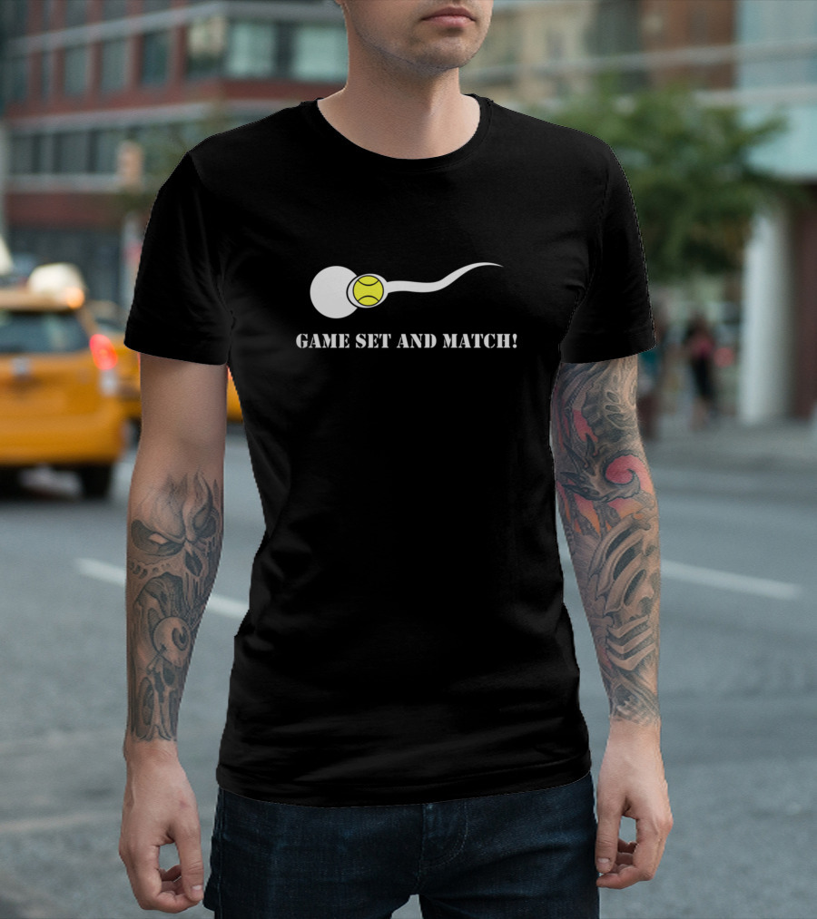 New Dad 1st Tennis Expectant Game Set and Match T-Shirt