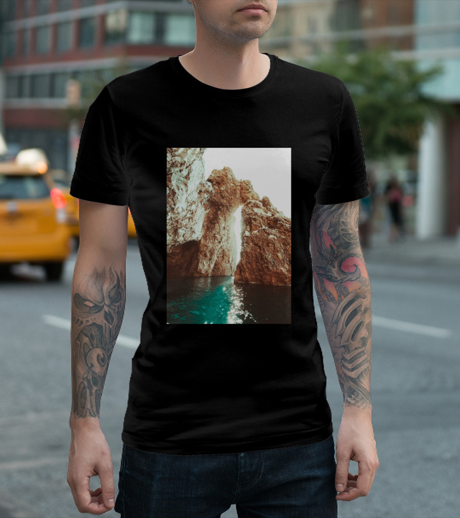 Ocean Way Tranquil Sea Arch Reflections T-Shirt