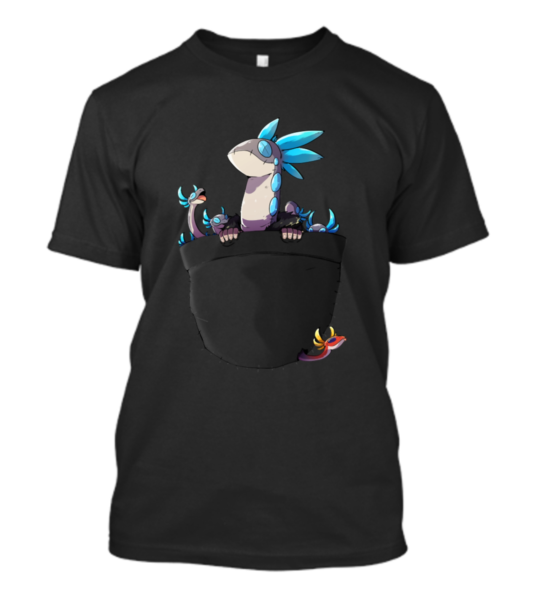 Pocket Wigglers Tyrunt And Dragapult Playful Pokemon T-Shirt