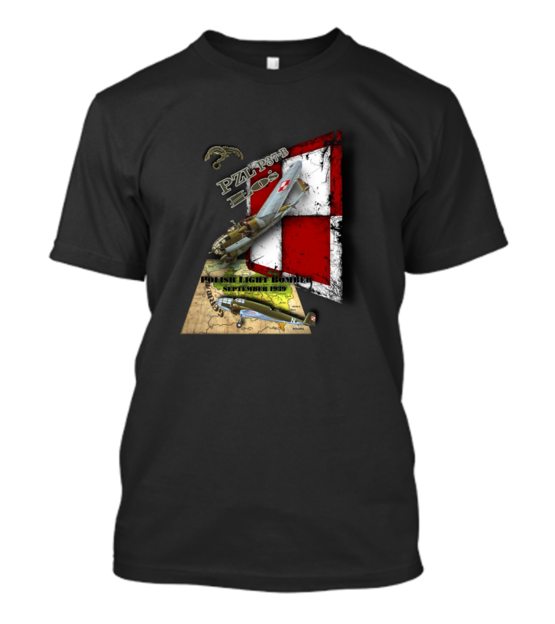 Pzl P37b Los Polish Light Bomber 1 September 1939 T-Shirt