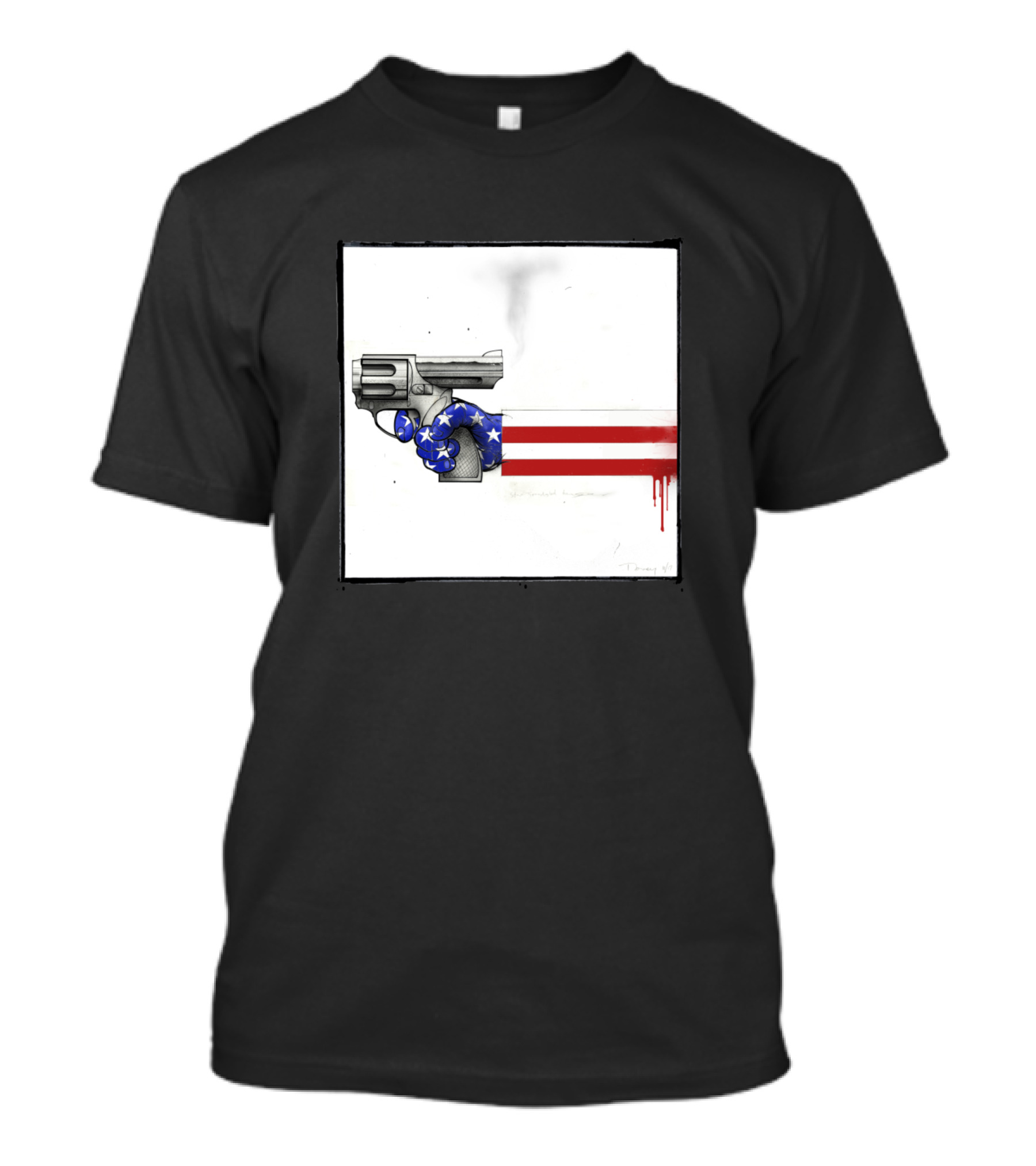 American Flag Six Shooter T-Shirt