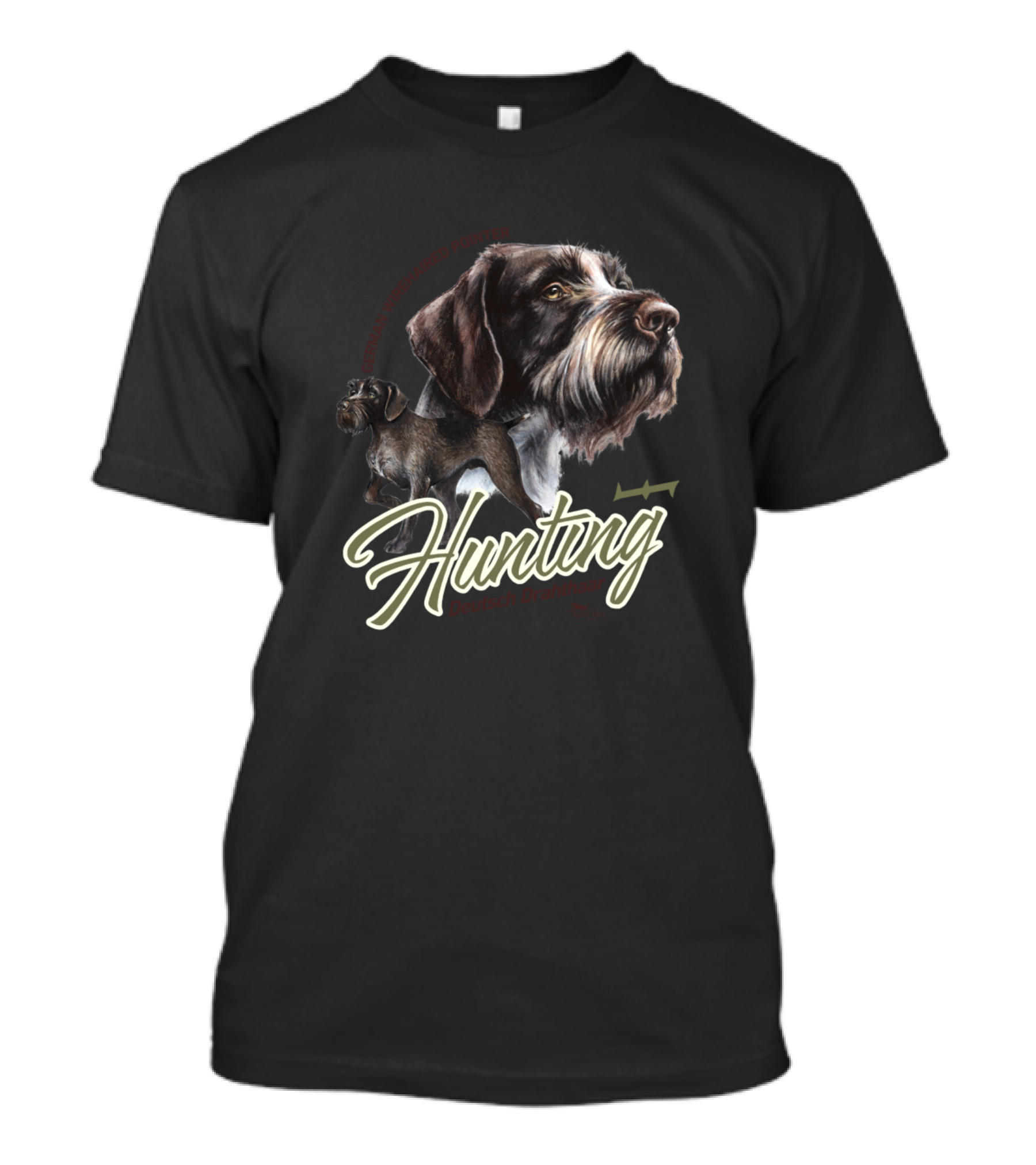 German Wirehaired Pointer Hunting Deutsch Drahthaar T-Shirt