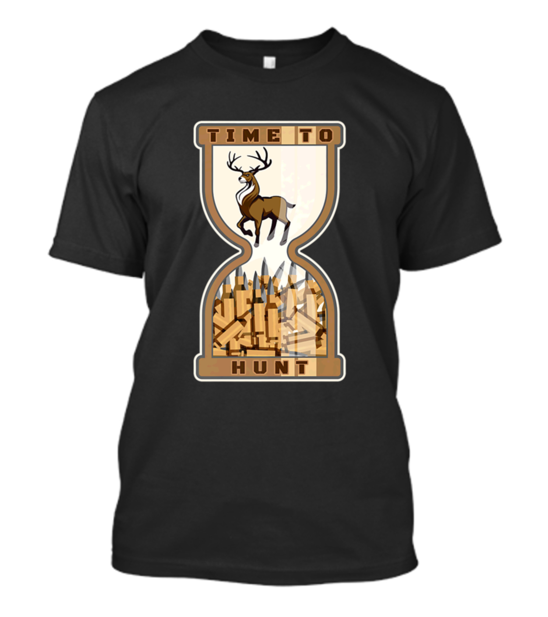 Time To Hunt Deer Hunting Bullets Hourglass T-Shirt