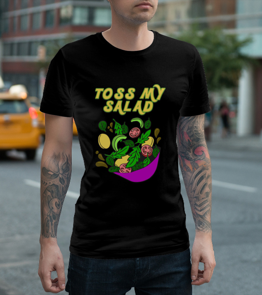 Toss My Salad Colorful Vegetables in Bowl T-Shirt