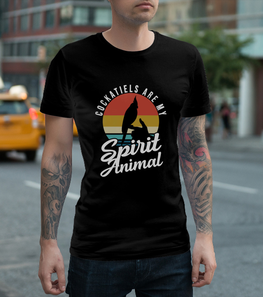 Cockatiels Are My Spirit Animal Vintage Cockatiel Bird T-Shirt