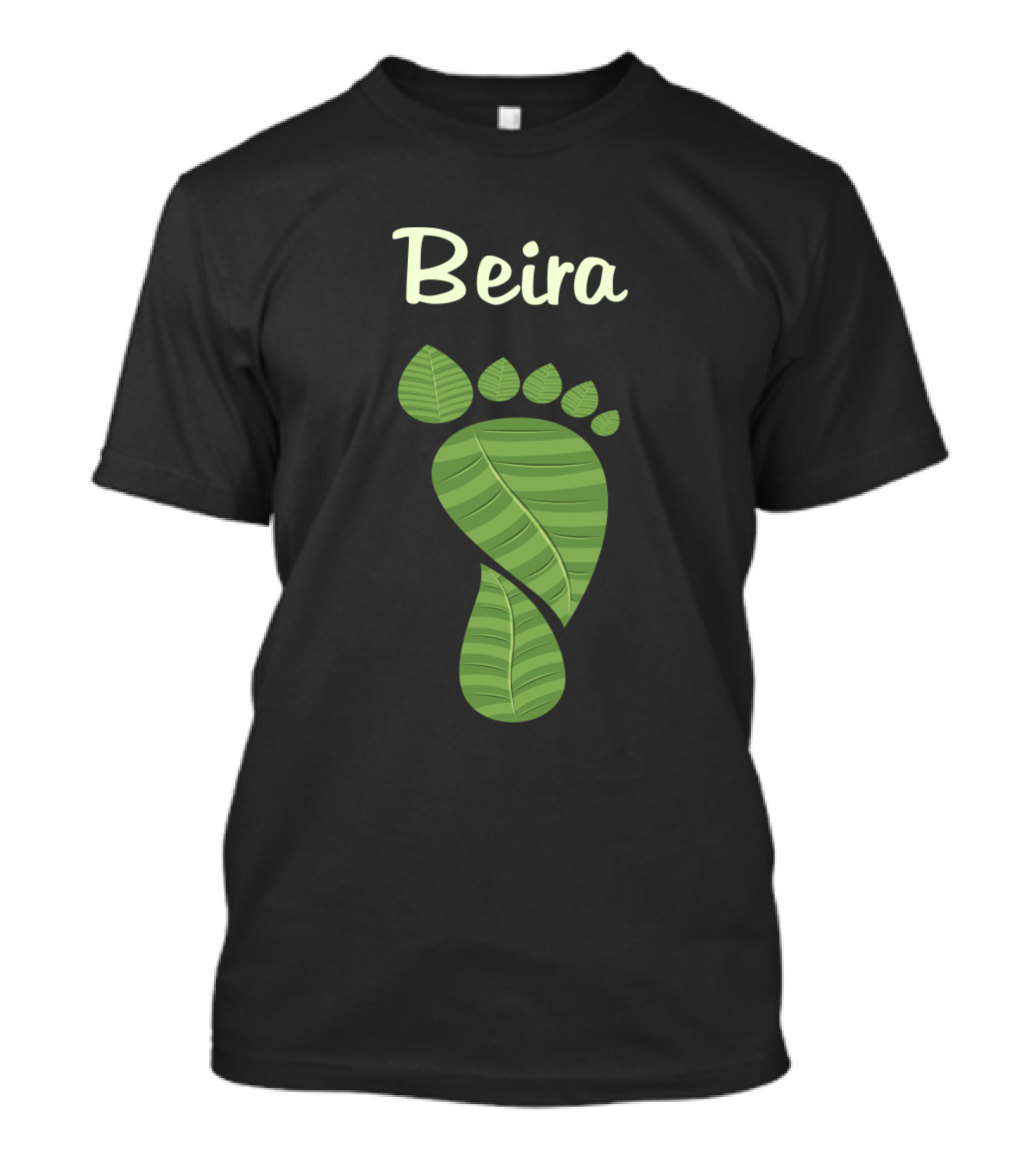 Beira Mozambique Leaf Footprint Eco T-Shirt