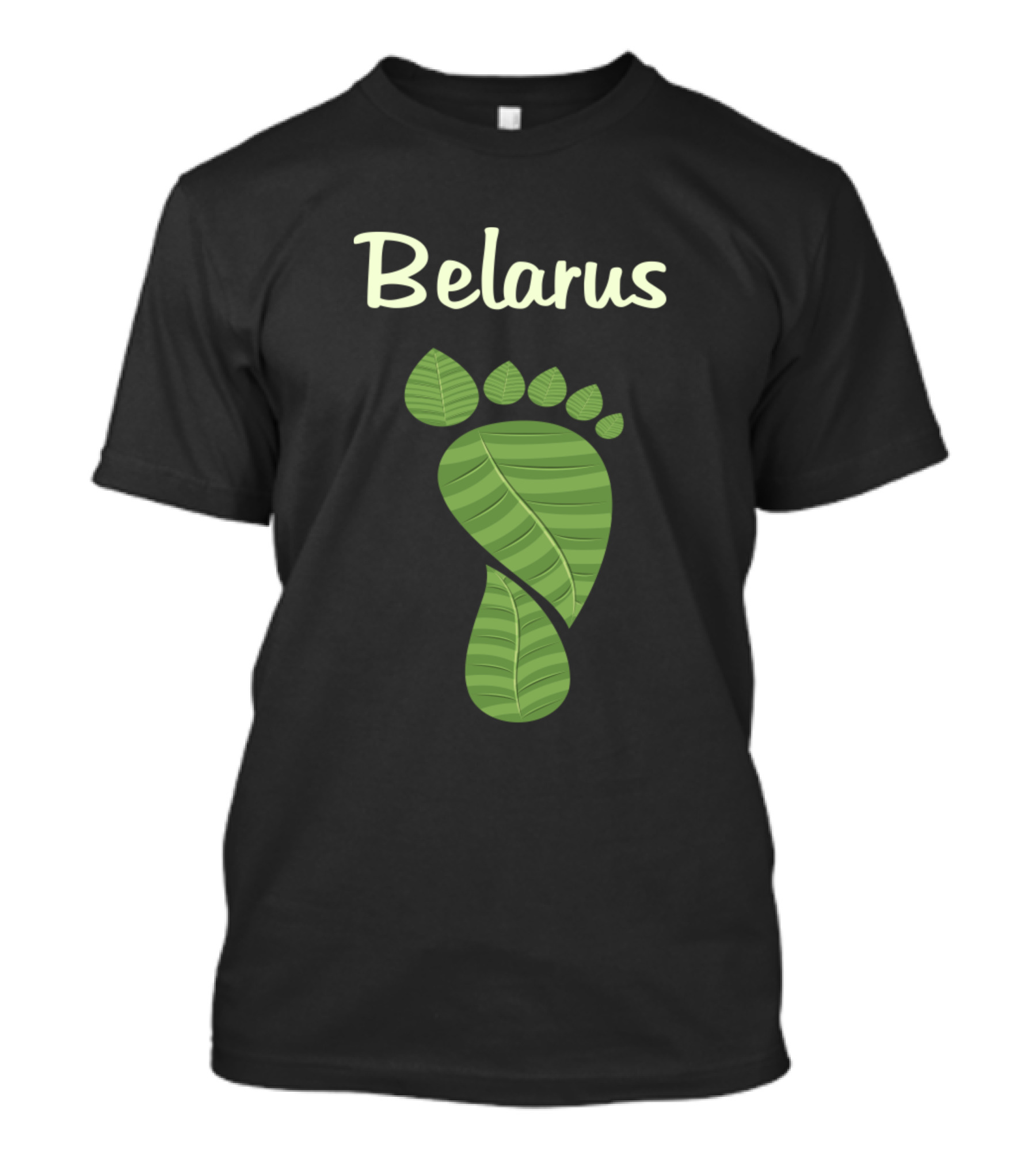 Belarus Green Leaf Footprint T-Shirt