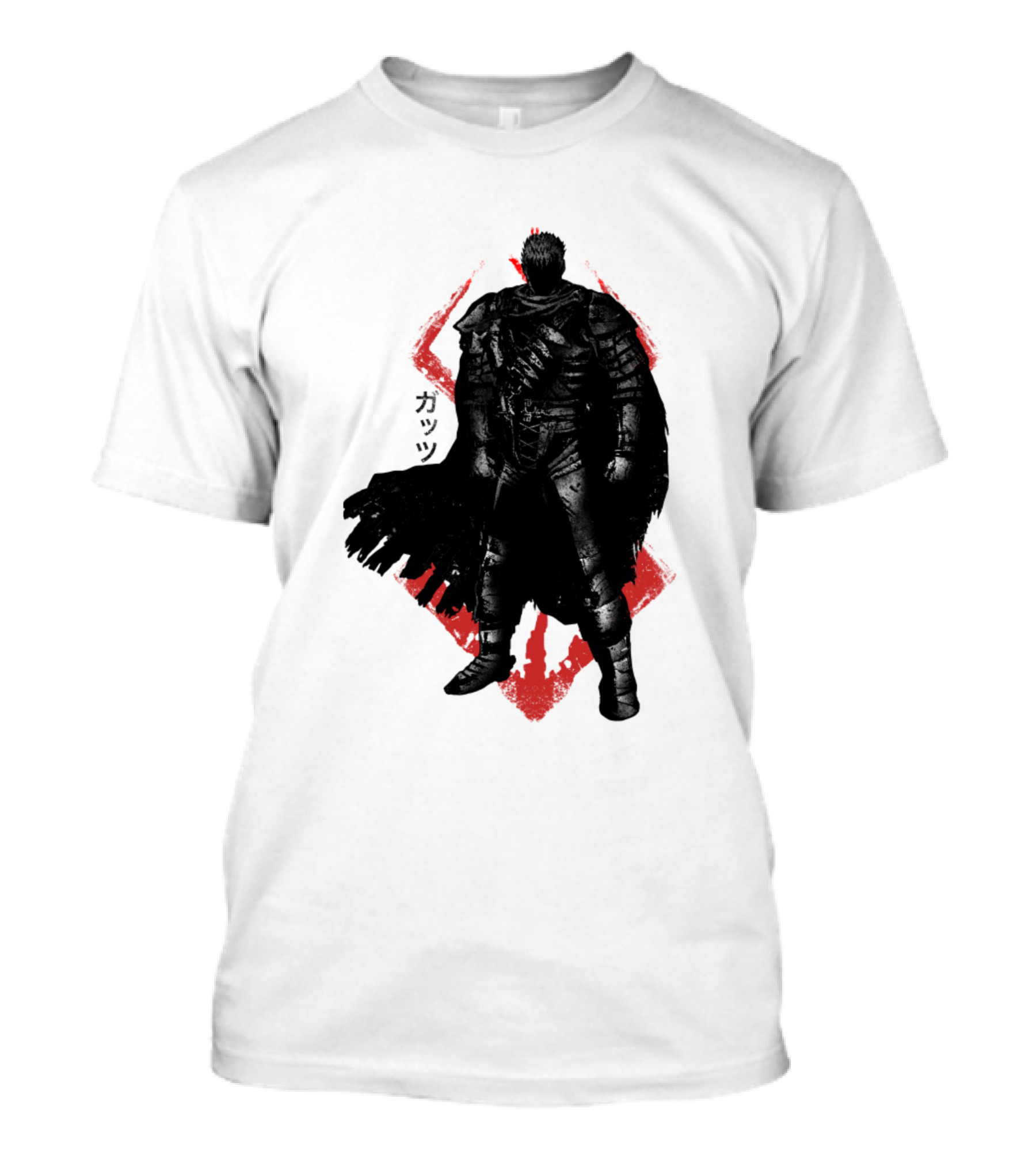 Berserk Guts Crimson Warrior Dark Armor Kanji T-Shirt