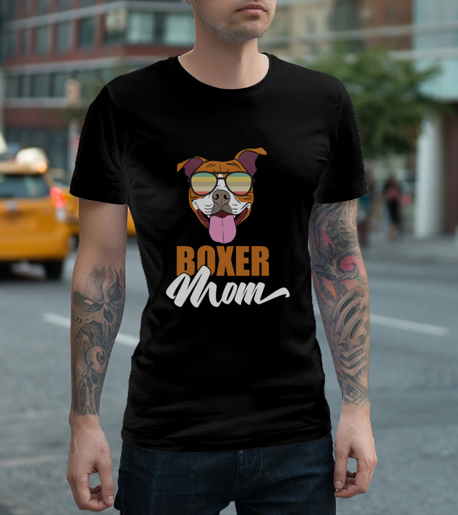 Boxer Mom Dog Vintage For Certified T-Shirt