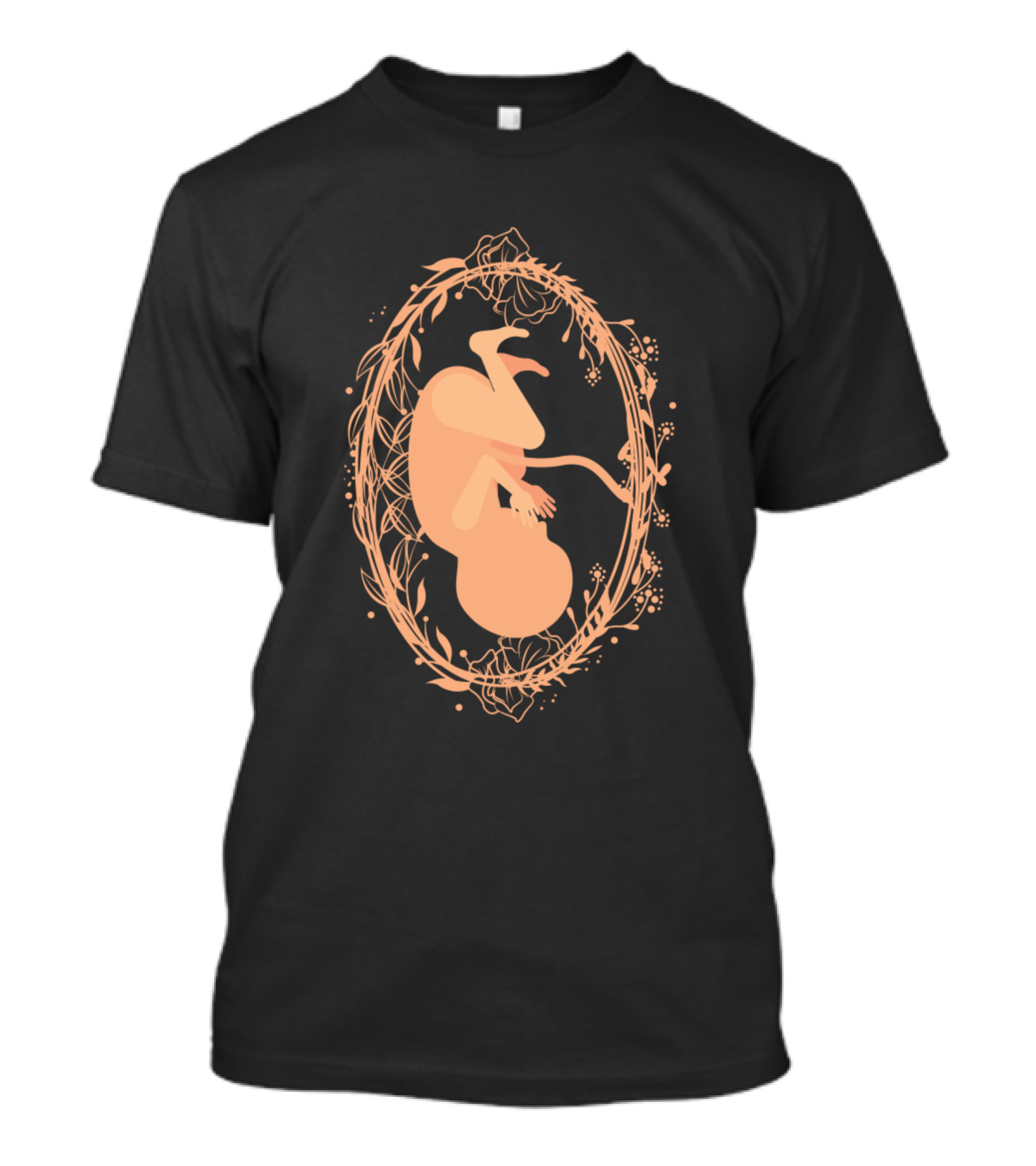 Doula Baby Pregnant Floral Midwife Birth T-Shirt