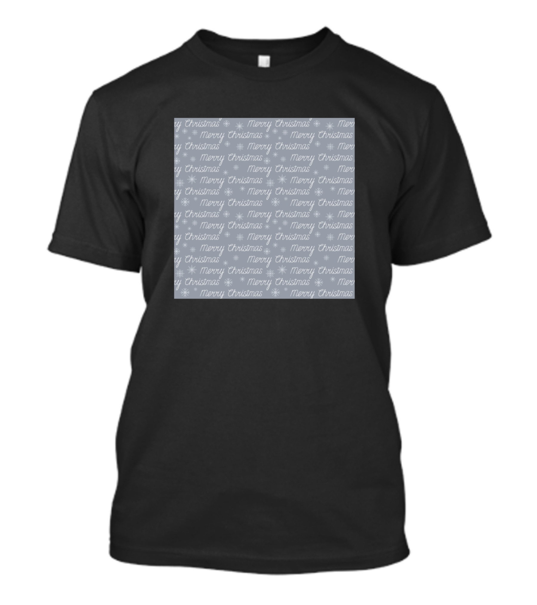 Merry Christmas Grey Hand Lettering T-Shirt