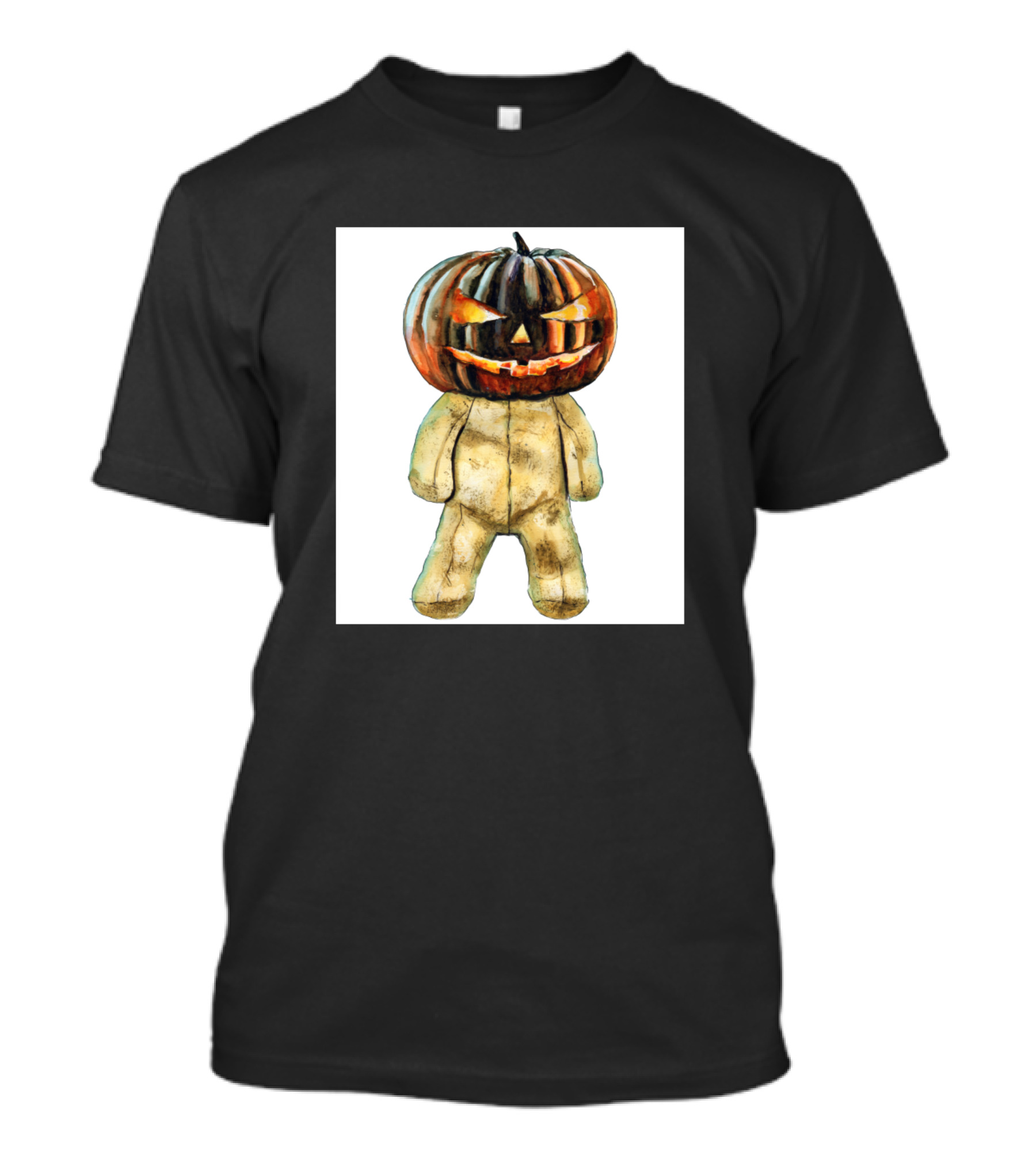 Halloween Teddy Bear Pumpkin Head Creepy T-Shirt