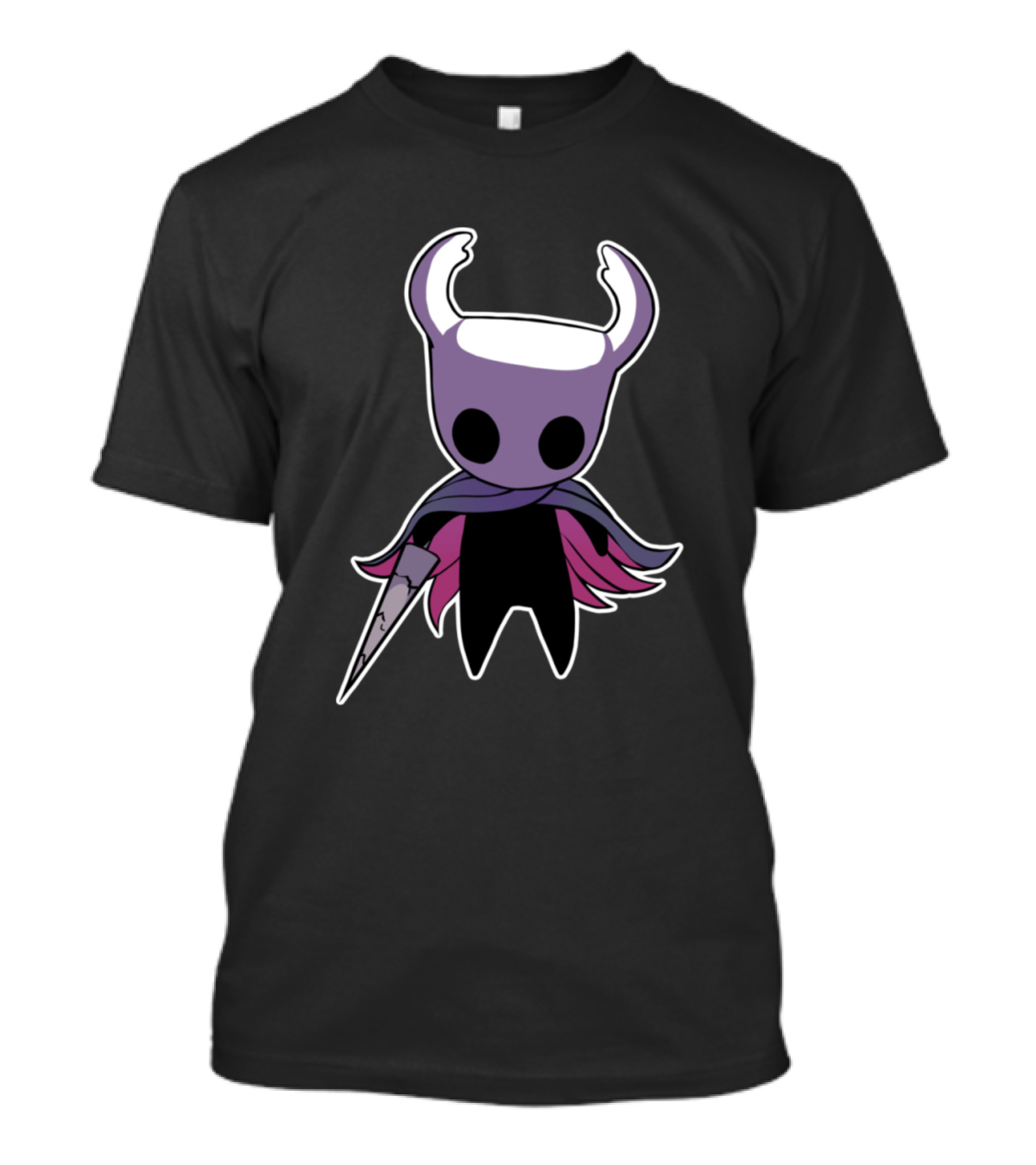 Hollow Knight Sealed Vessel Character With Cloak And Nail T-Shirt