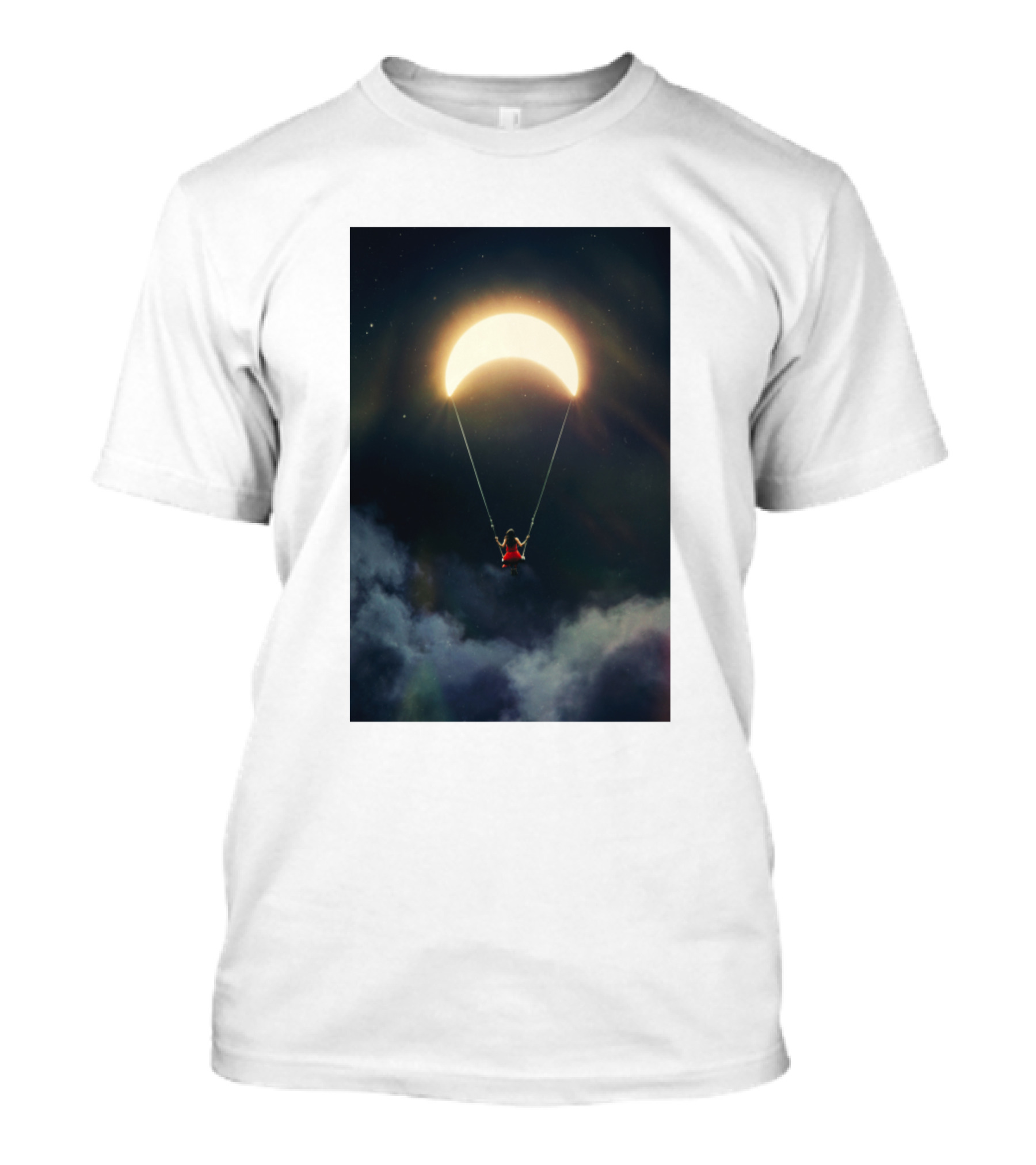 Life Journey Swinging On A Crescent Moon T-Shirt