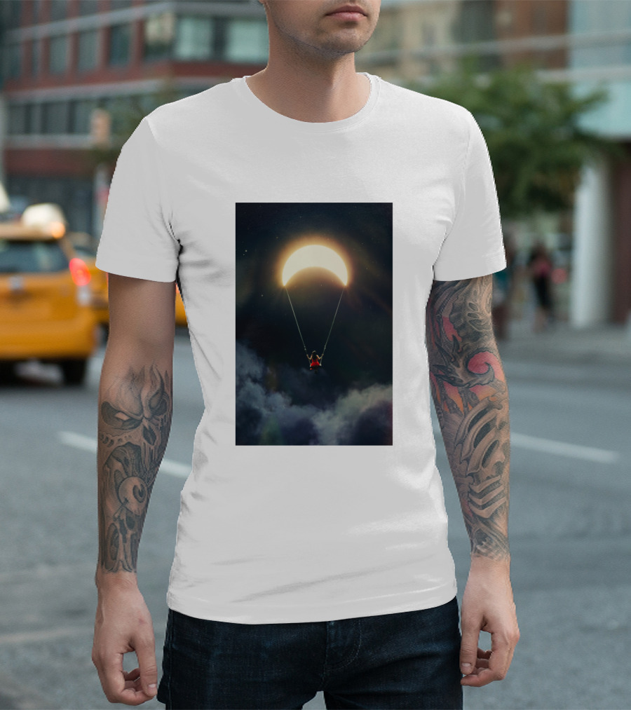 Life Journey Swinging On A Crescent Moon T-Shirt