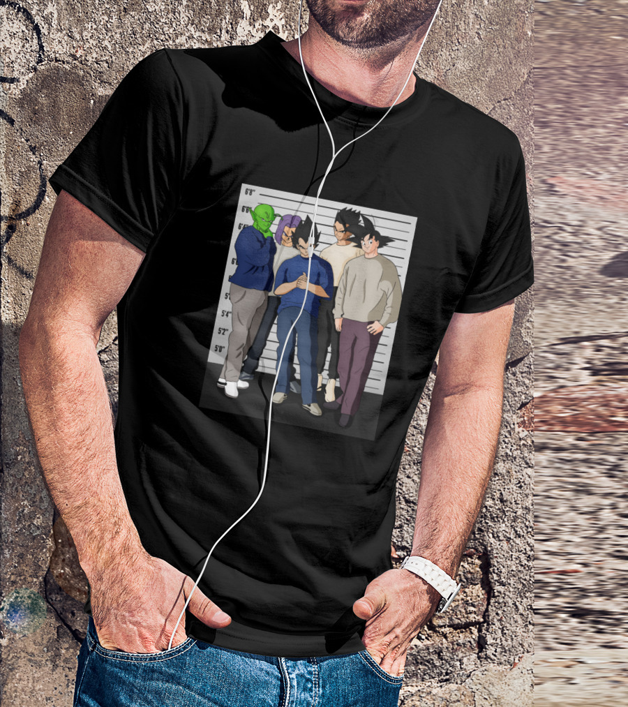 Saiyans With Attitude Featuring Piccolo Height Line Up T-Shirt