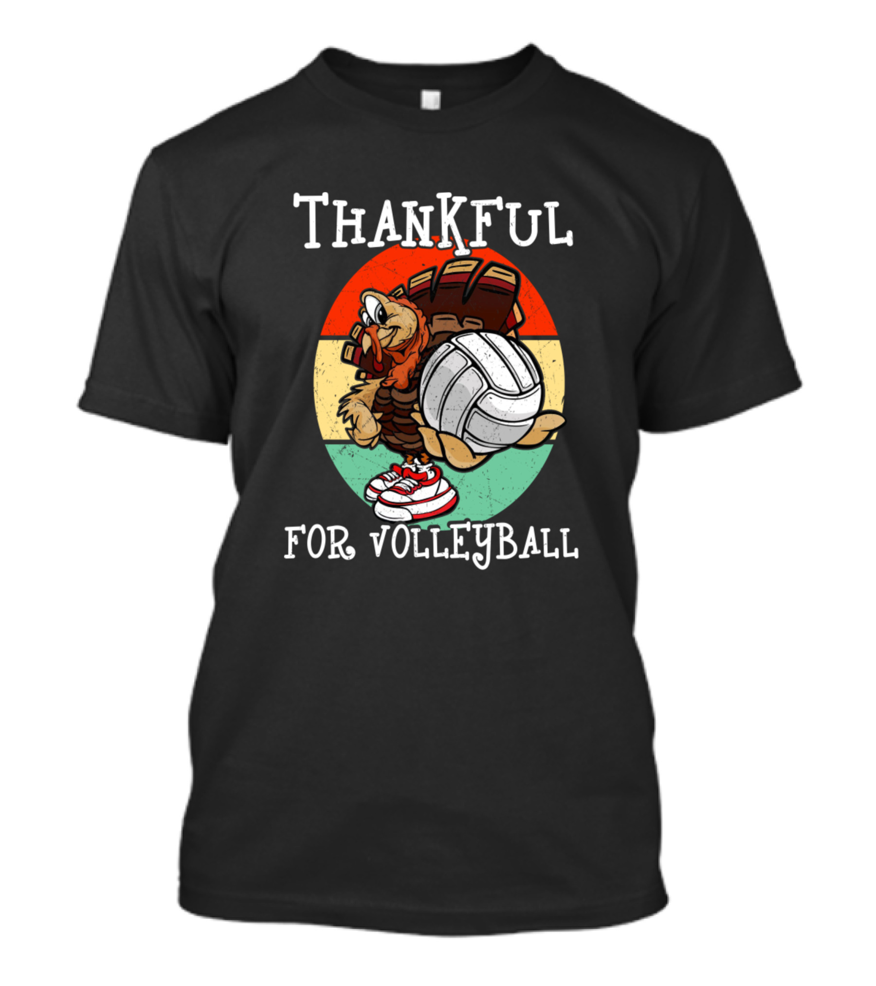 Thankful For Volleyball Thanksgiving Turkey Sport Love T-Shirt