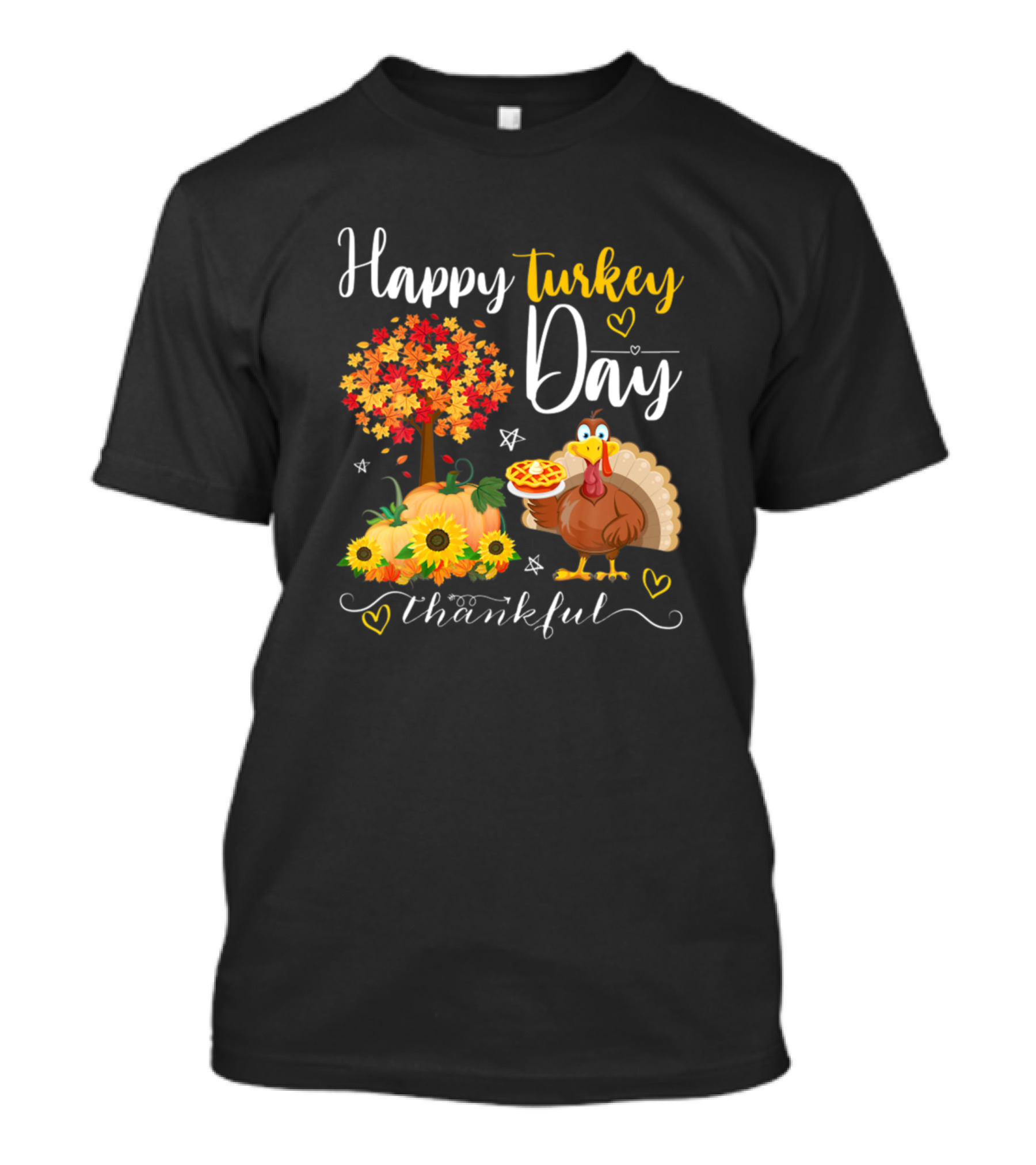 Happy Turkey Day Thankful Thanksgiving Turkey T-Shirt