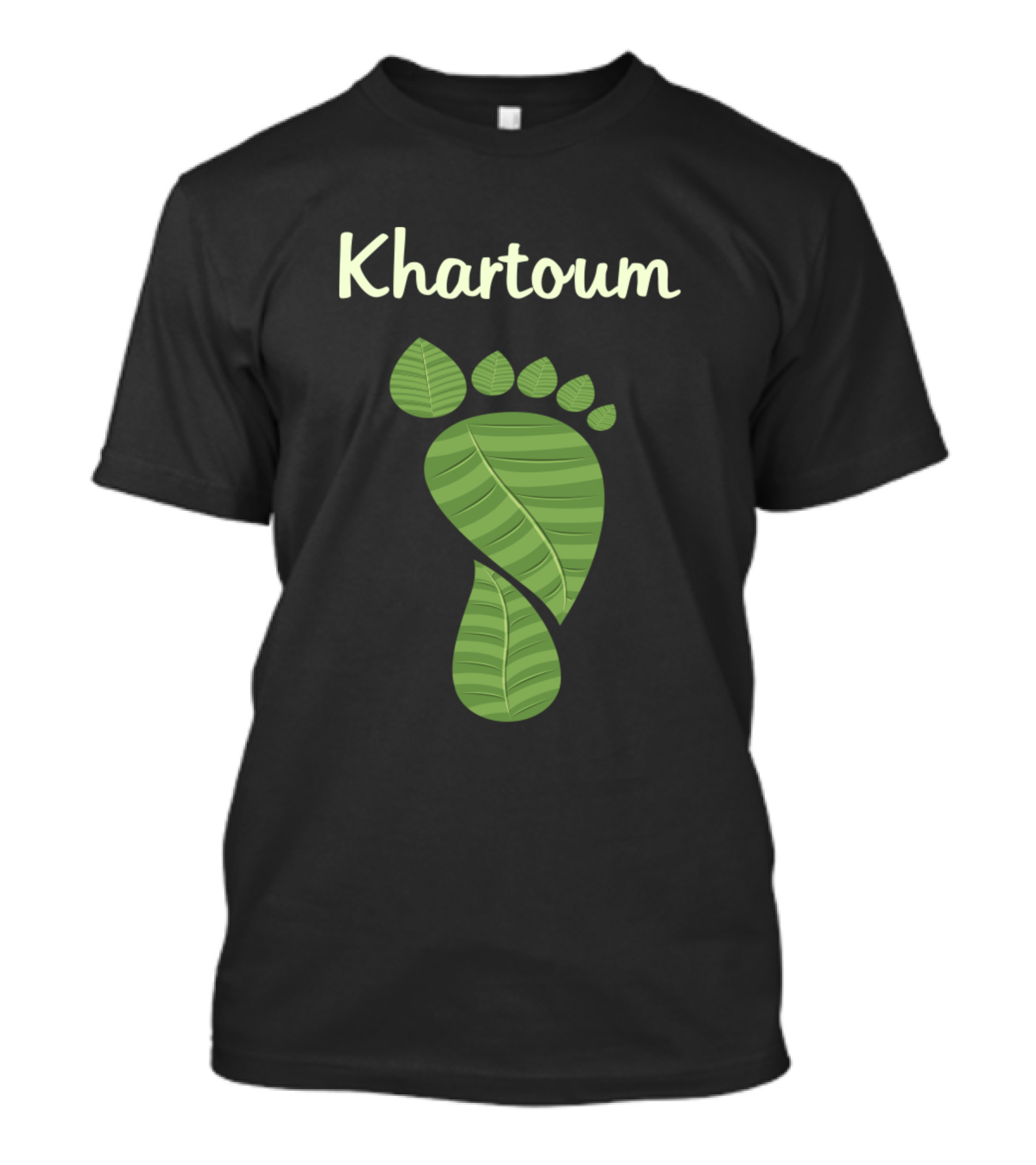 Khartoum Leaf Footprint Design Sudan T-Shirt