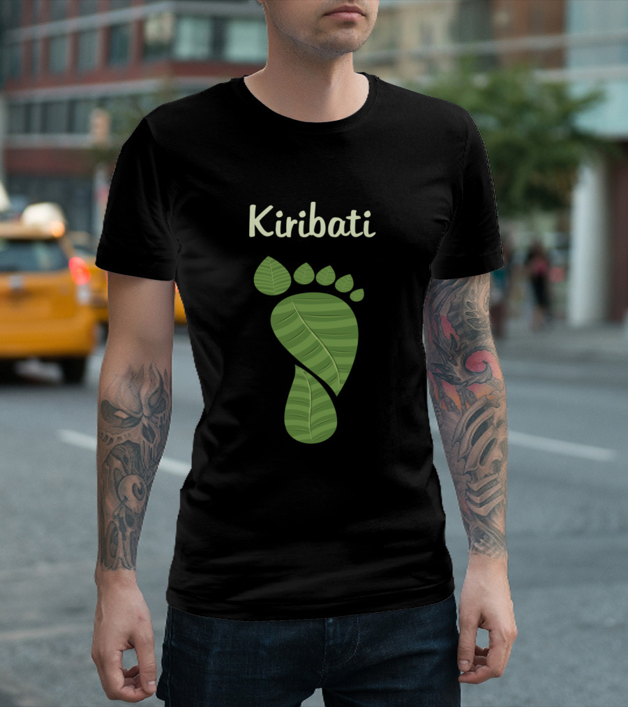 Kiribati World Leaves Footprint T-Shirt