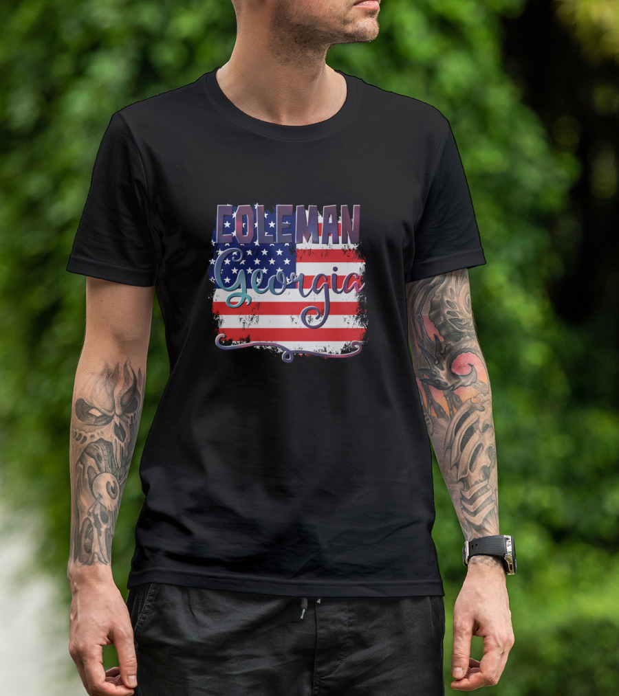 Coleman Georgia American Flag T-Shirt