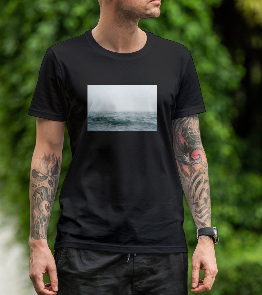 Creepy Water Ocean Waves Dark Atmosphere T-Shirt