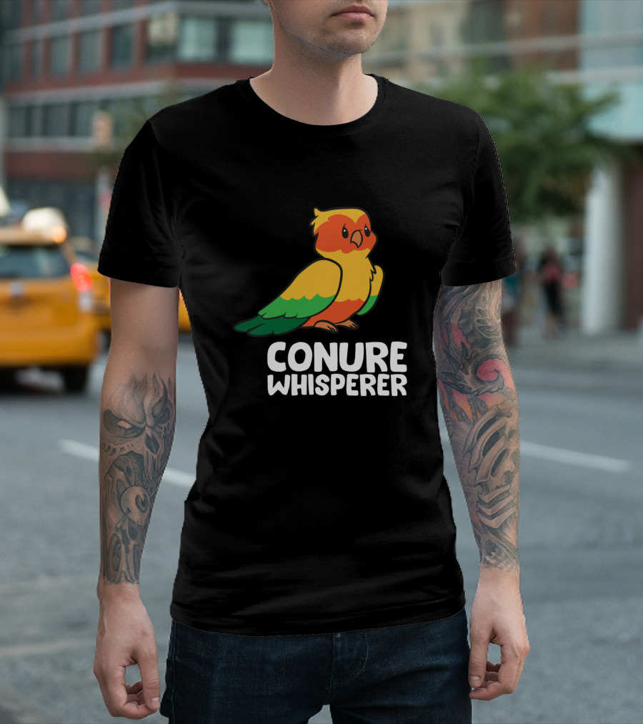 Conure Whisperer Cute Sun Conure Bird Parrots T-Shirt