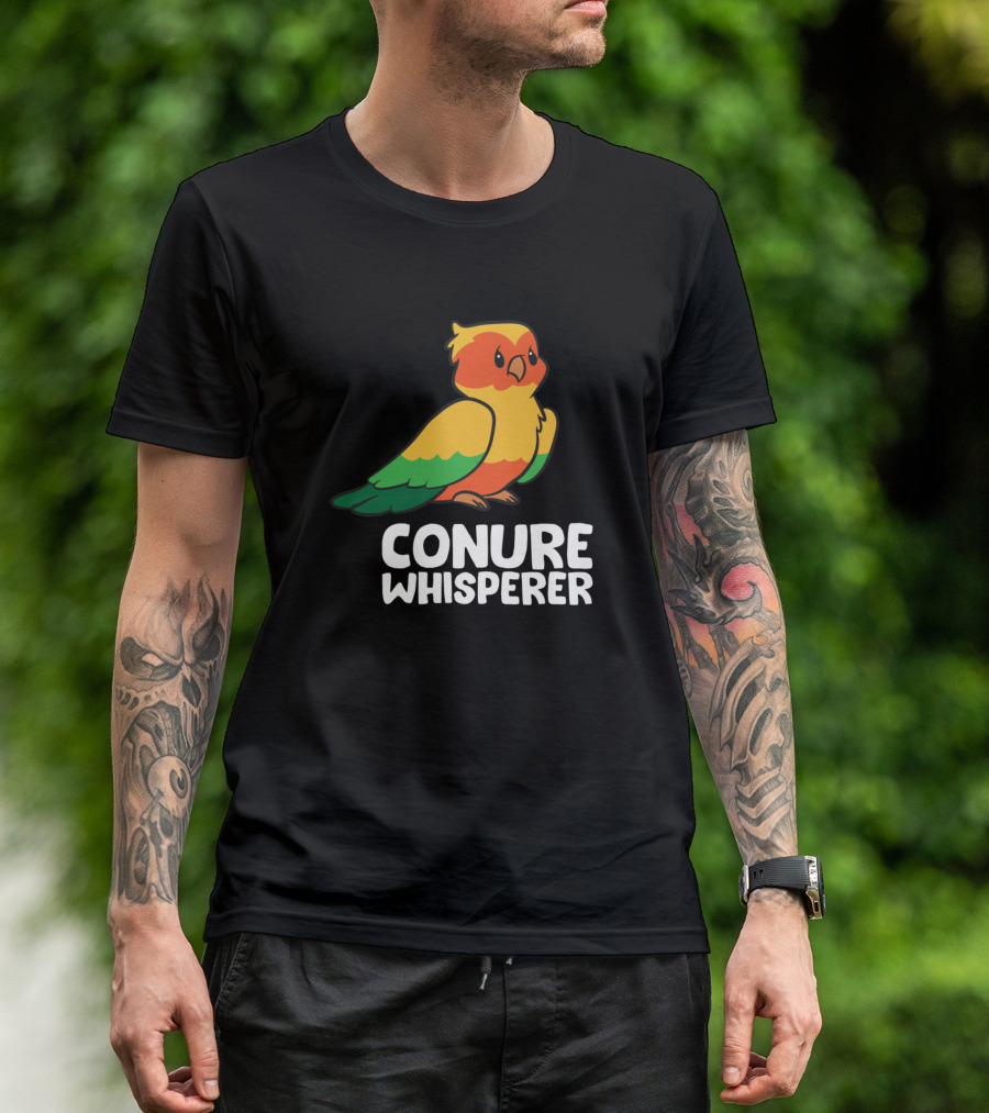 Conure Whisperer Cute Sun Conure Bird Parrots T-Shirt