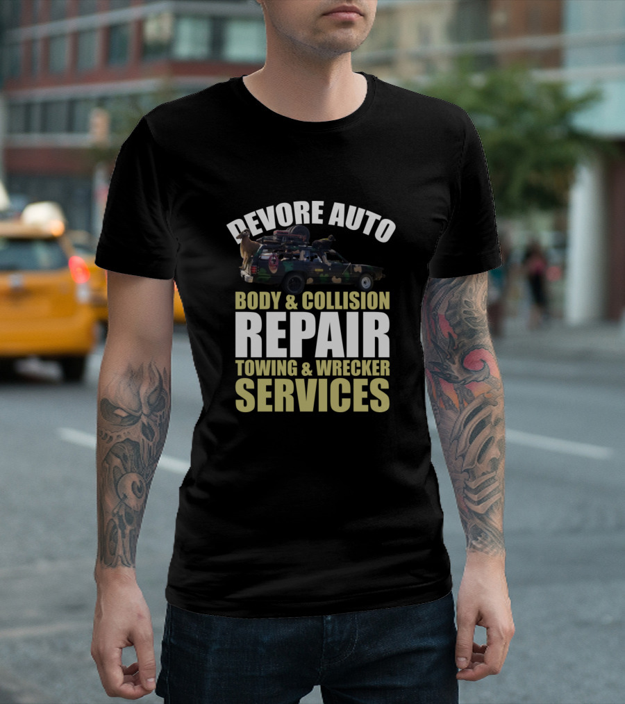 Devore Auto Body Collision Repair Towing Wrecker Services T-Shirt