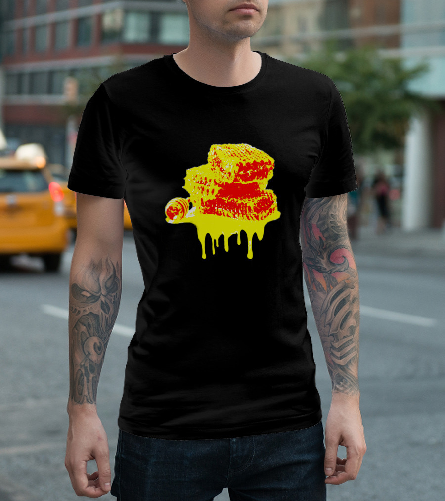 Dripping Honeycomb Stack with Honey Drip and Bee T-Shirt