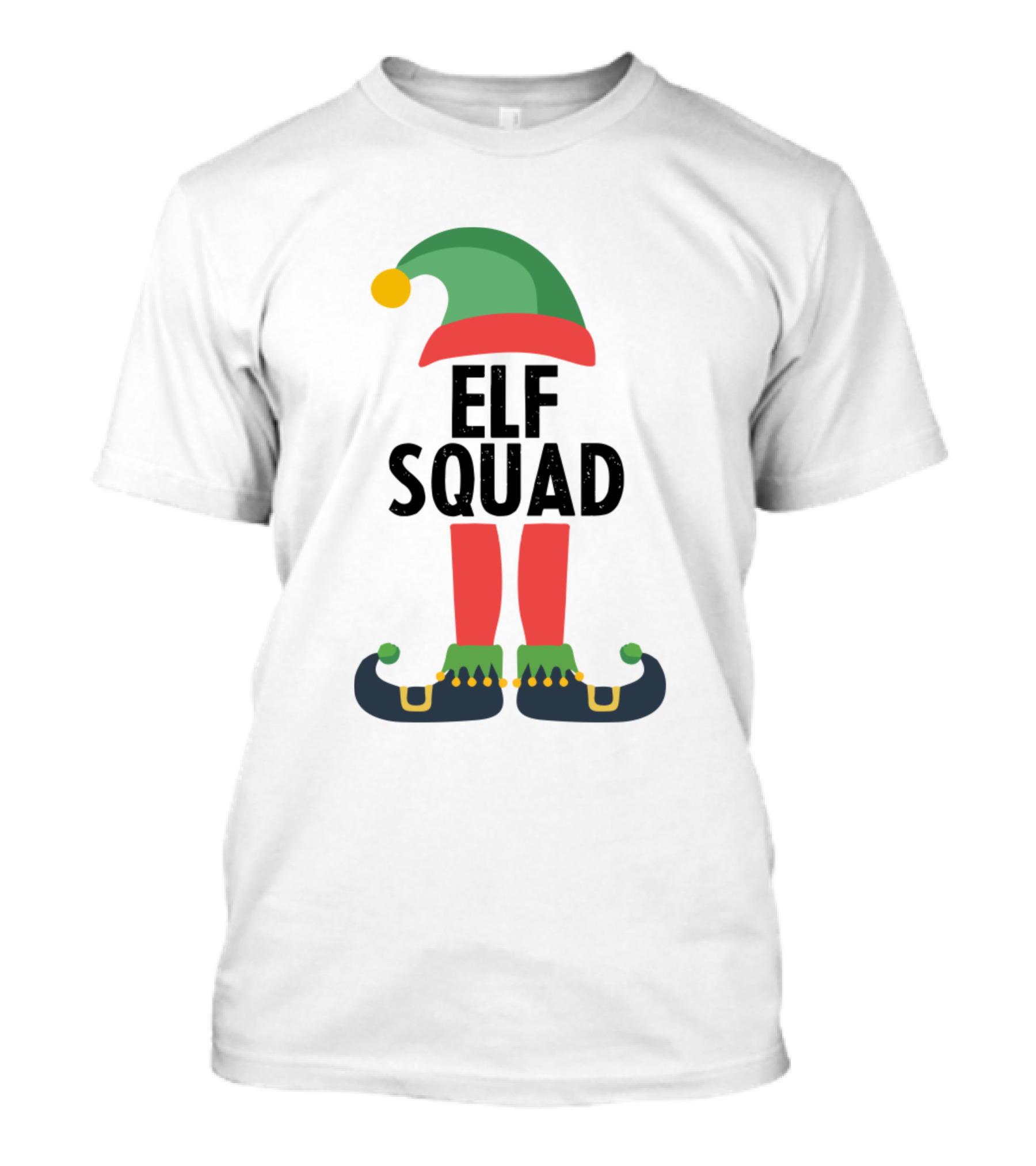 ELF SQUAD Christmas Hat And Shoes T-Shirt
