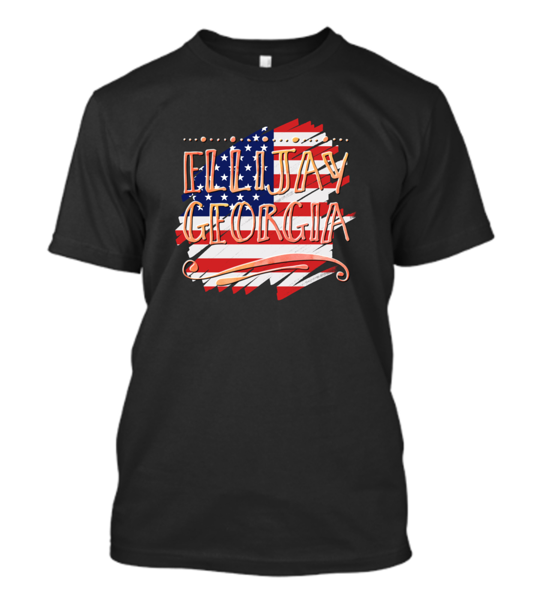 Ellijay Georgia American Flag Patriotic T-Shirt