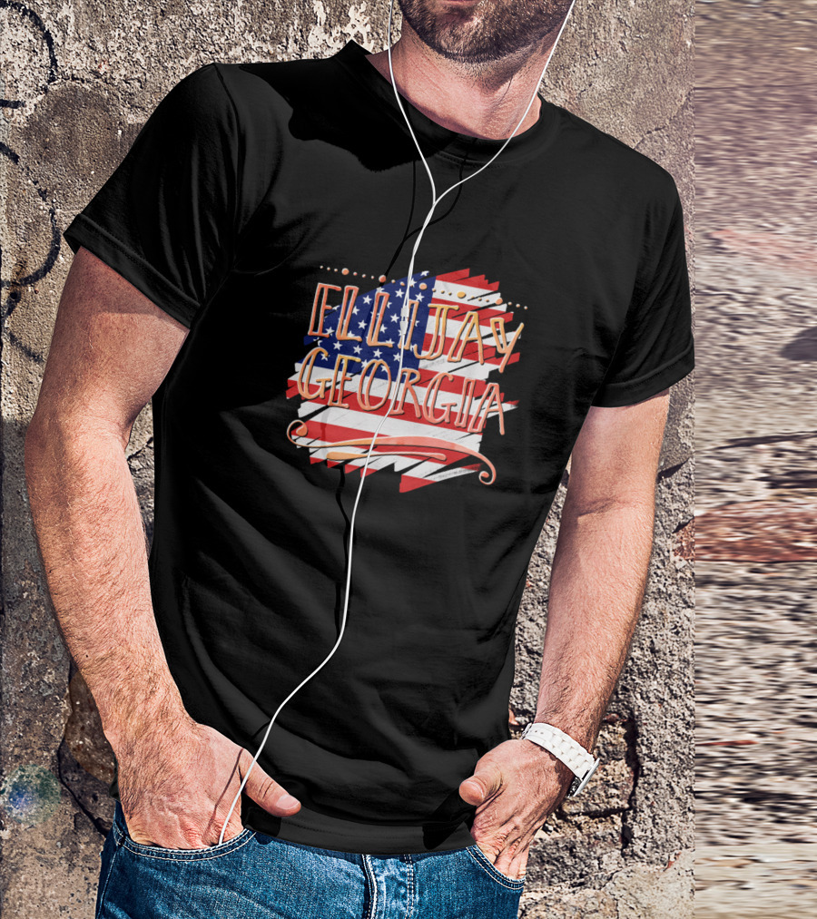 Ellijay Georgia American Flag Patriotic T-Shirt
