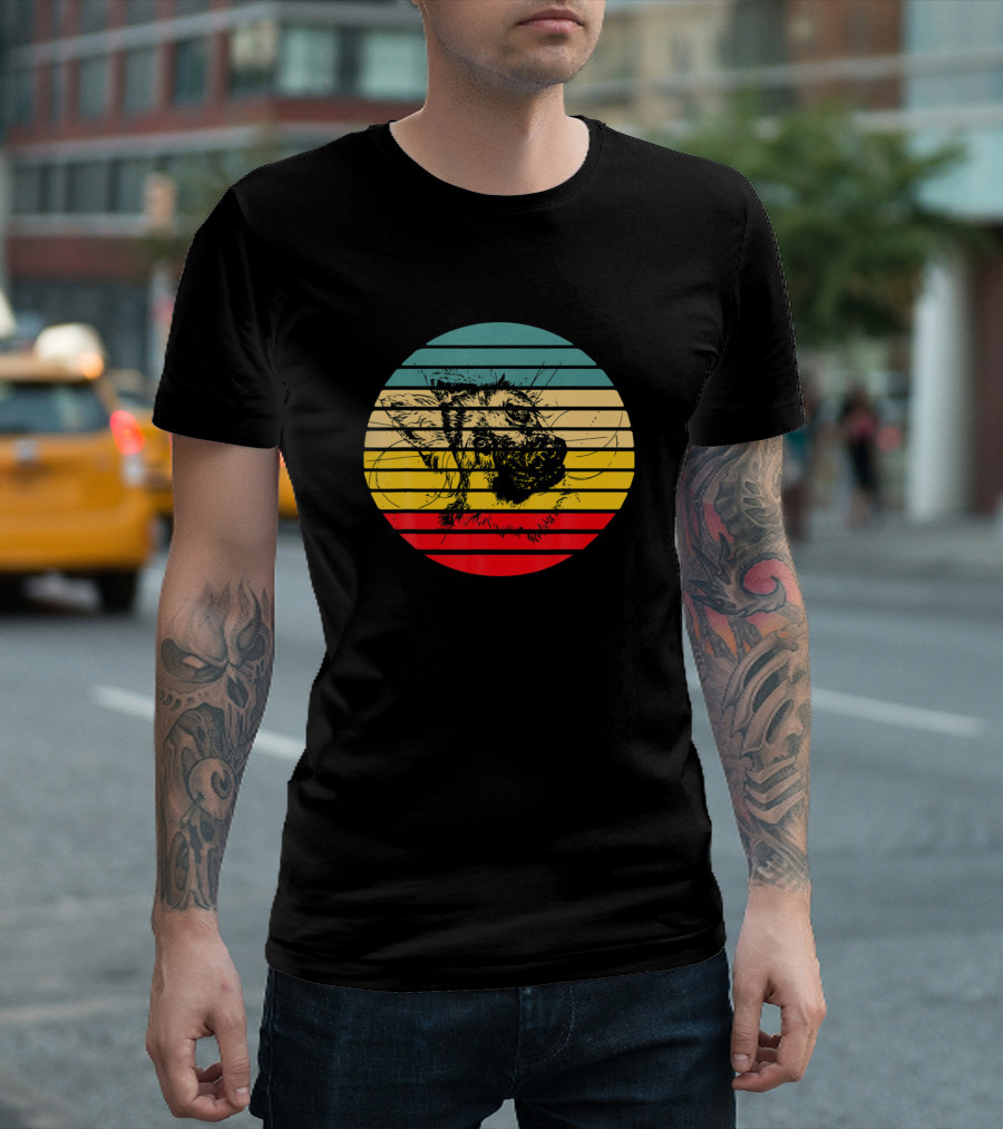 German Shepherd Vintage Stripes Circle T-Shirt