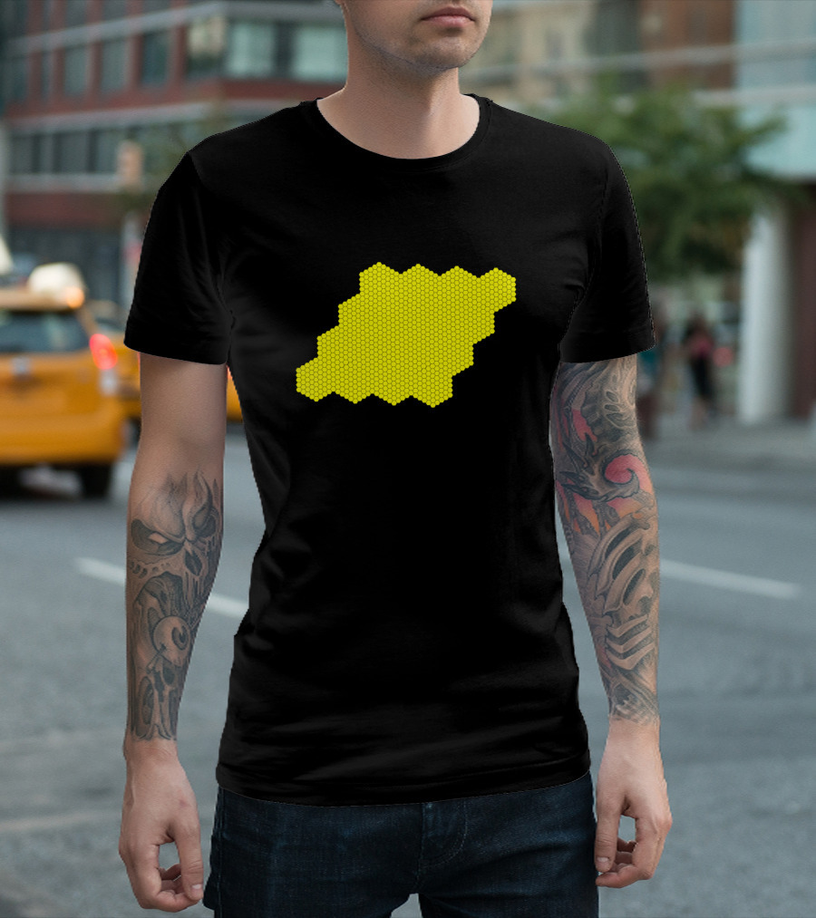 Honeybee Beehive Honeycomb Tiled T-Shirt